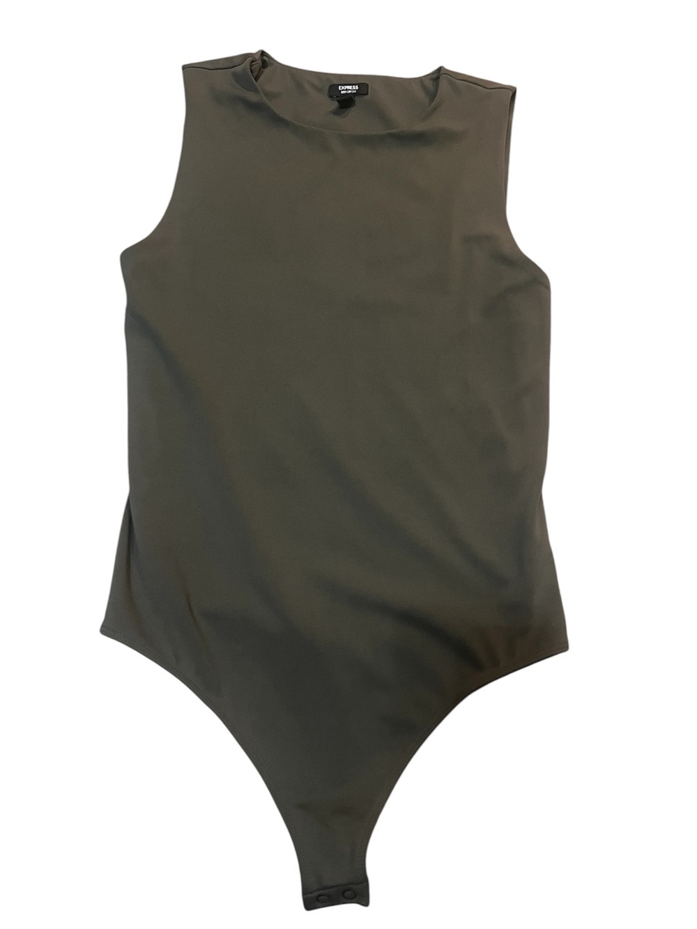 Express Women’s Body Contour Olive Green Sleeveless Bodysuit Size Small